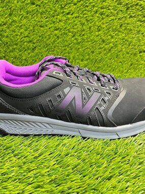 New Balance 412v1 Womens Size 10.5 Black Purple Alloy Toe Running Shoes Sneakers